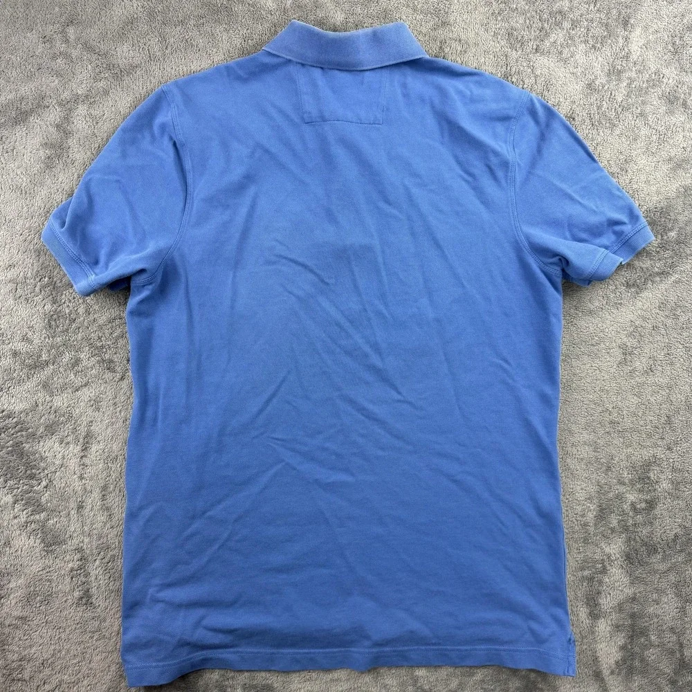 Banana Republic Polo Shirt Mens‎ Large Blue Stretch Pique Elephant Logo